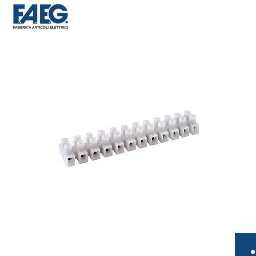 Morsettiere multipolari N 1 stecca da 12poli 6-10 mmq bianco Faeg FG25120