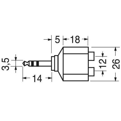 ADATTATORE DA SPINA 3,5 STEREO A 2 PRESE RCA