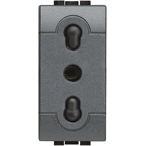Presa Bipasso Bticino Living Light 2P+T 10/16A 250V Antracite L4180