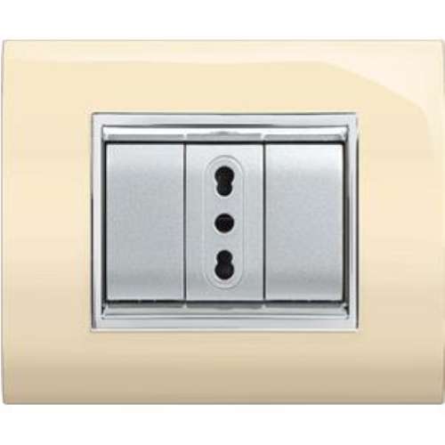 Placca NewPrestige 4 moduli avorio ECL3084A