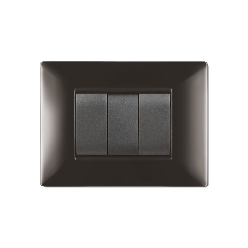 Placca NewPrestige 4 mod.grigio scuro ECL3084GS