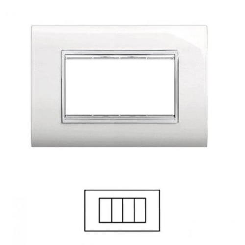 Placca NewPrestige 4 moduli bianco ECL3084WH