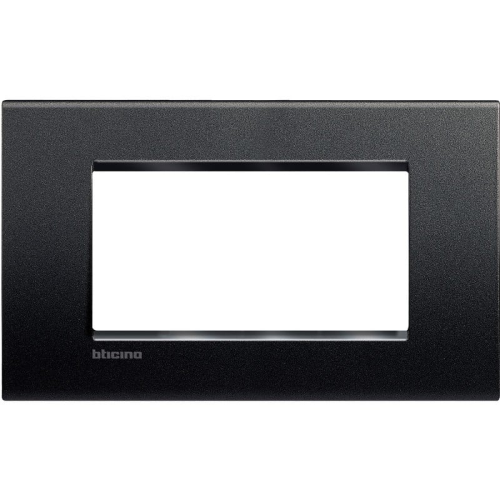 Bticino Livinglight placca 4 moduli quadra grigio antracite LNA4804AR