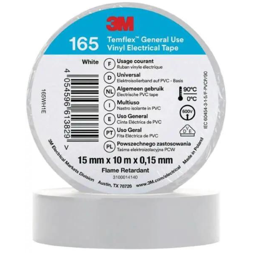 3M NASTRO ISOLANTE 15MM X 10 MT BIANCO