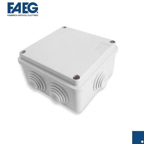 Scatola stagna di derivazione con passacavi da parete IP55 grigio FAEG FG13404