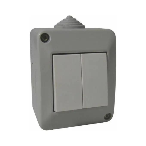 DOPPIO DEVIATORE/INTERRUTTORE Esterno 16A 250V - COMPLETO DI CASSETTA