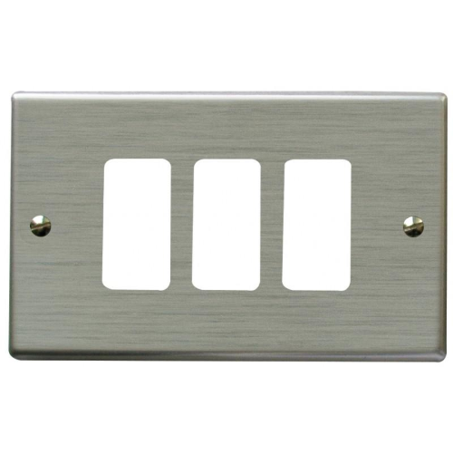 PLACCA FAEG ALLUMINIO ANODIZZATO PAGLIERINO TIPO MAGIC 3 POSTI