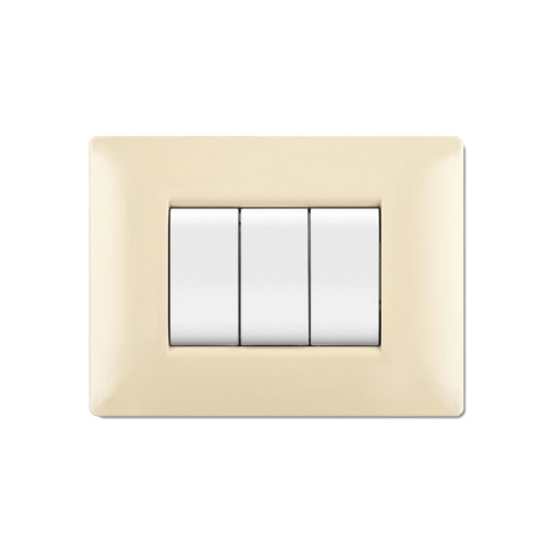 Placca MyLife Q 3 moduli avorio ECL2883A