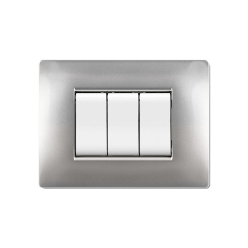 Placca MyLife Q 4 mod.alluminio chiaro ECL2884AC
