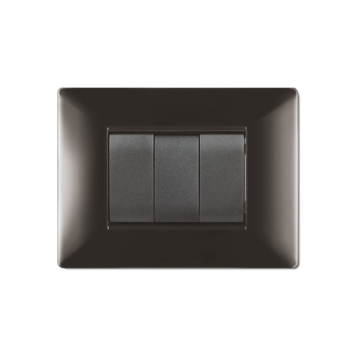 Placca MyLife Q 7 moduli grigio scuro ECL2887GS