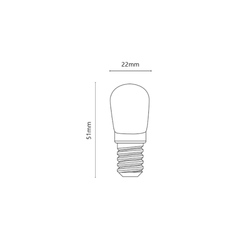 Lampada LED T22 230V 2W 200lm 4000K E14
