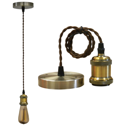 Pendente Soffitto Stile Vintage + portalampada E27