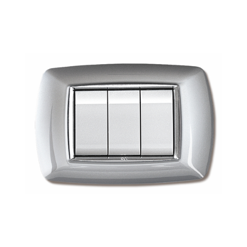 Placca MyLife 3 mod.alluminio chiaro ECL2983AC