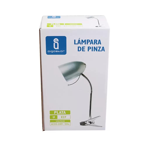 Lampada/LUME da scrivania Argento E27 con clip e braccio regolabile Aigostar