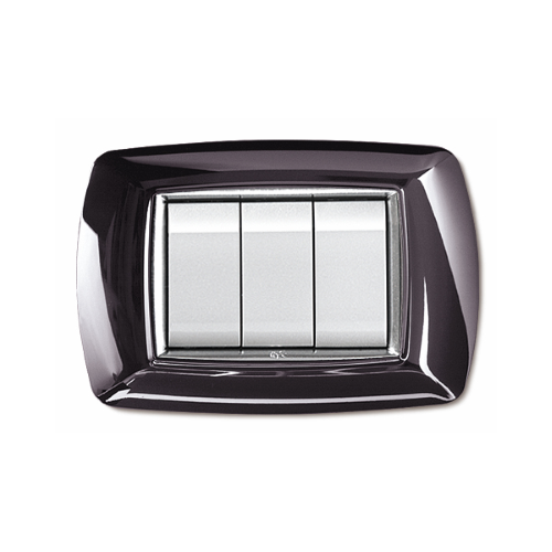 Placca MyLife 3 mod.metal black ECL2983MB