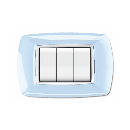 Placca MyLife 3 mod.azzurro pastello ECL2983PA