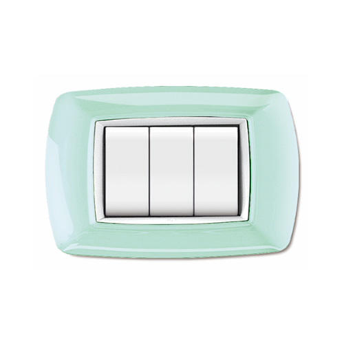 Placca MyLife 3 mod.verde pastello ECL2983PG