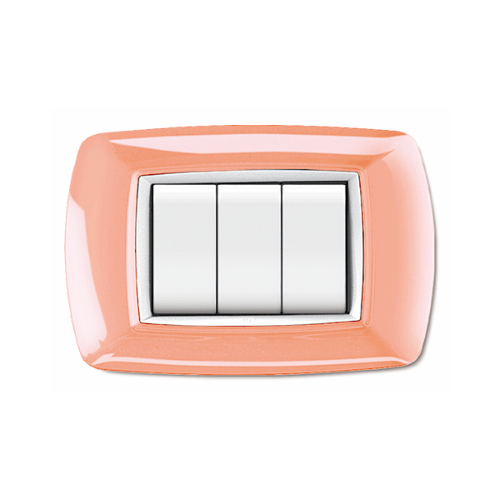 Placca MyLife 3 mod.arancio pastello ECL2983PO