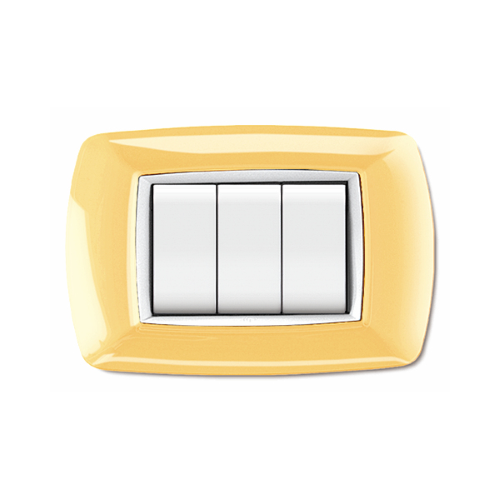 Placca MyLife 3 mod.giallo pastello ECL2983PY