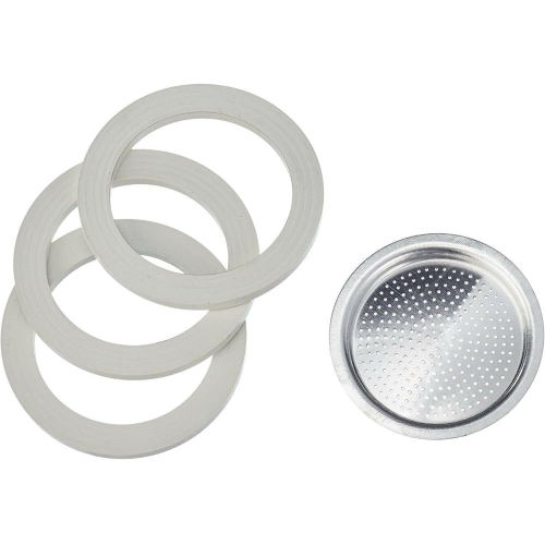Bialetti Ricambi, Include 3 Guarnizioni e 1 Piastrina,1 TAZZA Compatibili con Moka EXPRESS