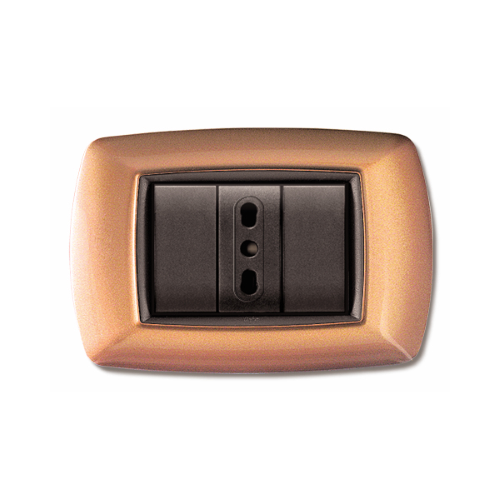 Placca MyLife 3 moduli rame ECL2983RM