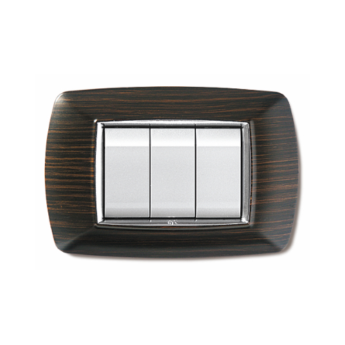 Placca MyLife 3 moduli wengè ECL2983WG