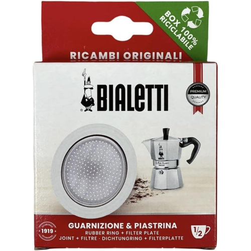 Bialetti GUARNIZIONE E FILTRO RICAMBIO PER CAFFETTIERA MOKINA 1/2 TAZZA 