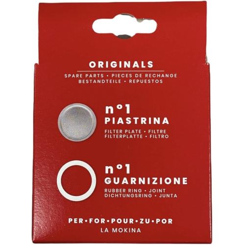 Bialetti GUARNIZIONE E FILTRO RICAMBIO PER CAFFETTIERA MOKINA 1/2 TAZZA 