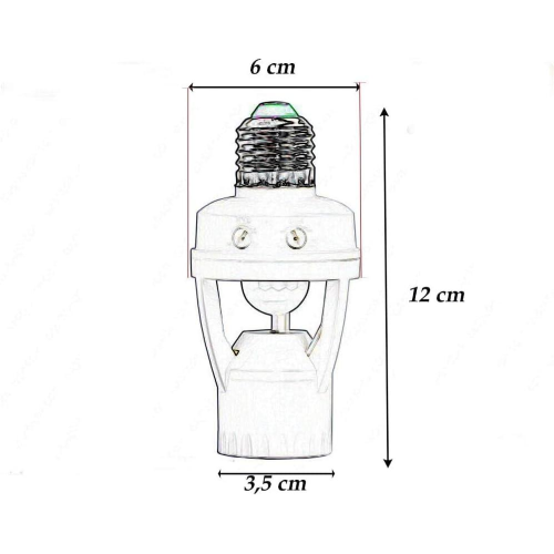 Rilevatore di presenza per lampadine E27 max 60 watt 