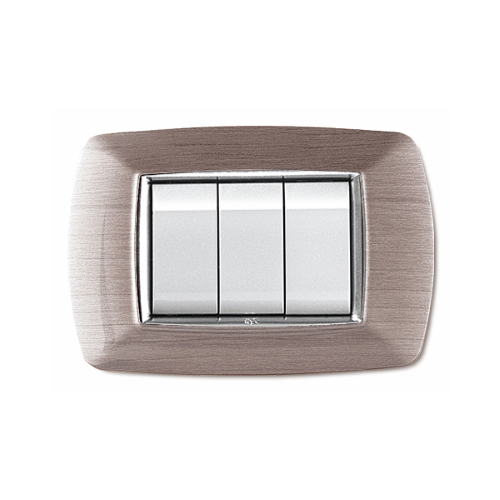 Placca MyLife 7 moduli acciaio satinato ECL2987AS