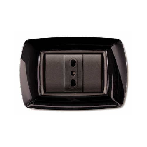 Placca MyLife 7 moduli nero ECL2987N