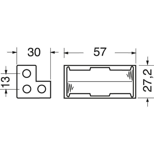 PORTAPILE PER 3 PILE STILO (AA-UM3) ART. 04/11001-00