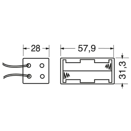PORTAPILE PER 4 PILE STILO (AA-UM3) ART. 04/11003-00