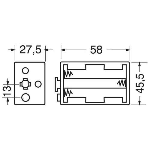 PORTAPILE PER 6 PILE STILO (AA-UM3) ART. 04/11006-00