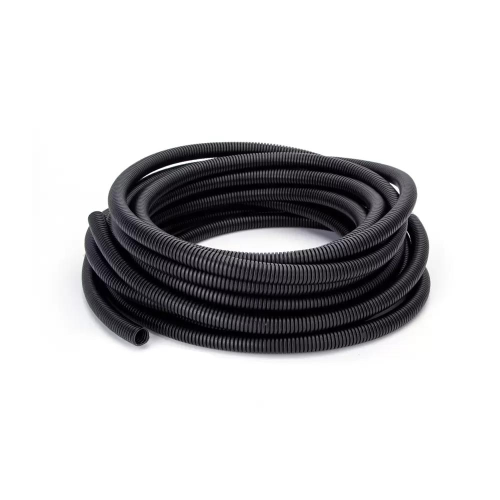 Tubo Corrugato Nero 16mm con tirafilo  Rotolo da 25mt