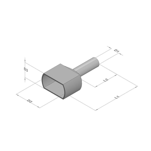 TERMINALE PREISOLATO PER CAVO DOPPIO 2X2,5MMQ BLU