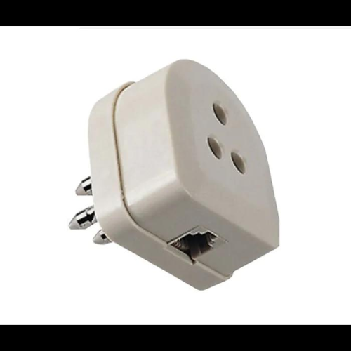SPINA + PRESA  3 POLI + ATTACCO PLUG RJ11 6/4 