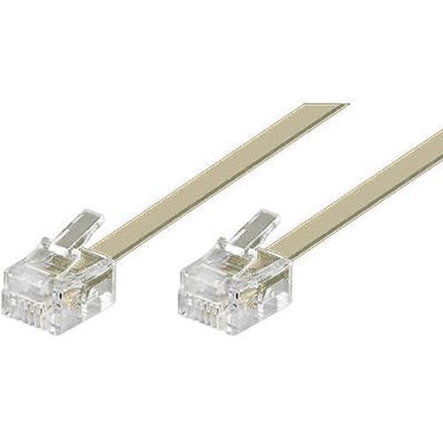 CAVETTO TELEFONICO RJ11 SPINA-SPINA 6P/4C AVORIO 3m