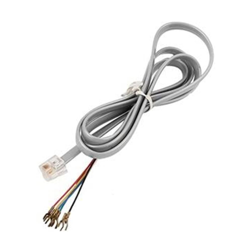 CAVETTO TELEFONICO RJ11 SPINA - CAPICORDA 4P 2m AVORIO