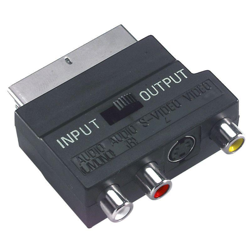 ADATTATORE SPINA SCART / PRESE S-VHS - 3 RCA