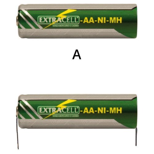 BATTERIE RICARICABILI NI-MH 1,2V 1800MA STILO (AA-UM3) C/ TERMINALI A SALDARE 