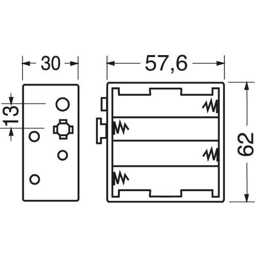 PORTAPILE PER 8 PILE STILO (AA-UM3) 