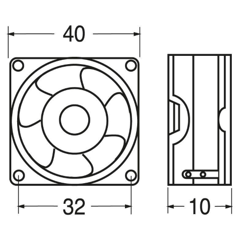 VENTOLA DI RAFFREDDAMENTO ASSIALE 40x40x10 mm - FP-108HX/DC5 S1SW 4010