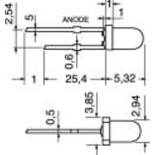 LED SUPERLUMINOSI BLU Ø 3 mm 3,4-3,8 V