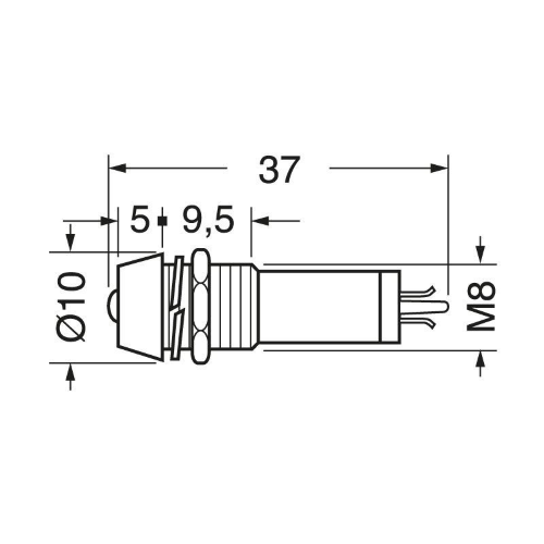 SEGNALATORE C/LED 12V  ROSSO 