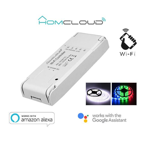 CONTROLLER STRISCE LED WIFI 12-24V RGB-WHITE