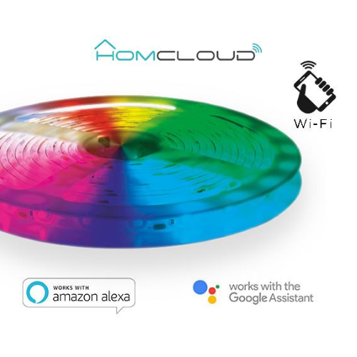 STRISCIA LED RGB + BIANCO CALDO 5MT DIMMER