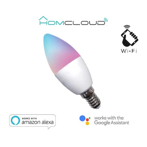 LAMPADINA WIFI RGB +CALDO E14