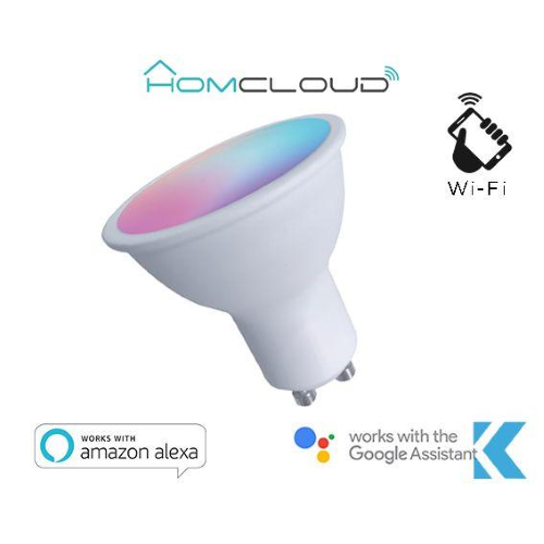 Homcloud EE-45WG10 Domotica Faretto GU10 ad incasso Wi-FI RGB+BIANCO CALDO dimmerabile