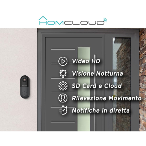 VIDEOCITOFONO CAMPANELLO WIFI 5S OUTDOOR